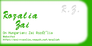 rozalia zai business card